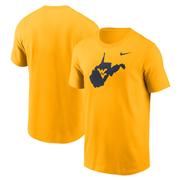 West Virginia Nike Primary Wordmark Cotton Tee